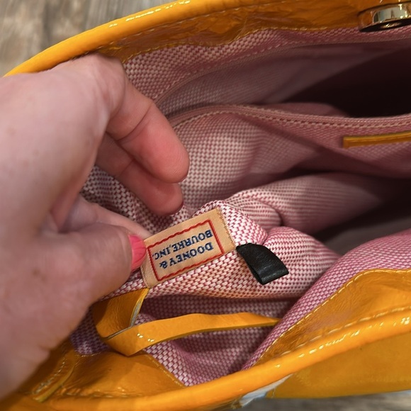 Dooney & Bourke orange white zebra canvas Hobo bag - Picture 11 of 11